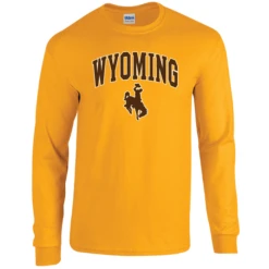 Wyoming Cowboys Traditional Long Sleeve T-Shirt – Gold
