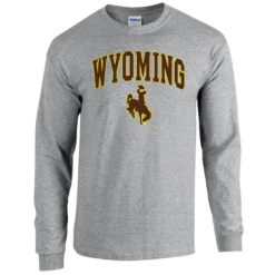 Wyoming Cowboys Traditional L/S Tee – Grey