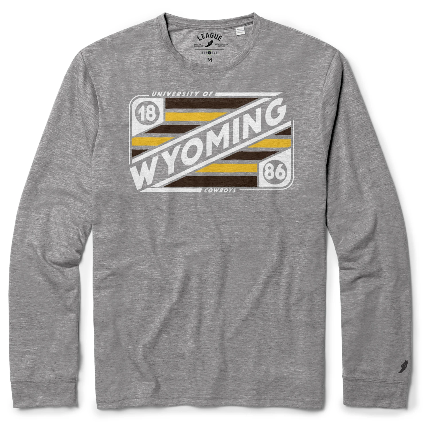 Wyoming Cowboys Reclaim L/S Tee – Graphite 1 Wyoming Cowboys Reclaim L/S Tee – Graphite