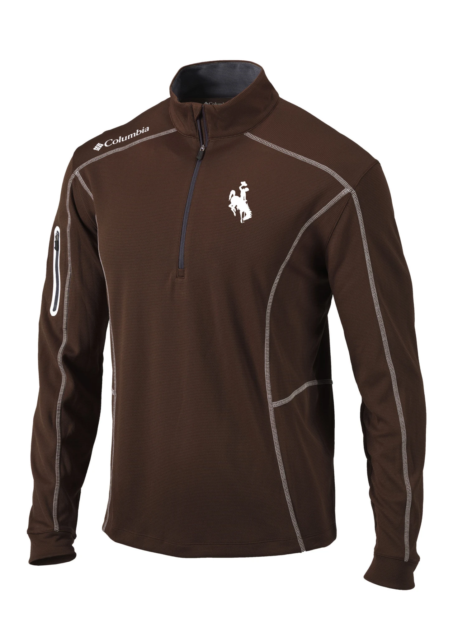Wyoming Cowboys Omni-Wick Shotgun ¼ Zip Pullover – Brown
