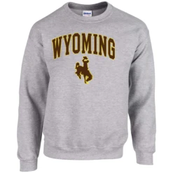 Wyoming Cowboys Traditional Tall Crewneck – Grey