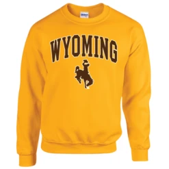 Wyoming Cowboys Traditional Crewneck – Gold