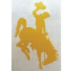 Wyoming Cowboys 6″ Bucking Horse Decal -Gold