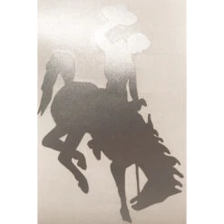 Wyoming Cowboys 6″ Bucking Horse Decal – Silver