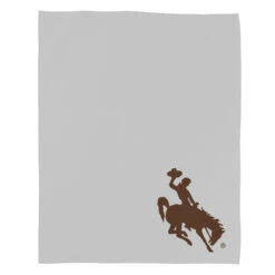Wyoming Cowboys Sweatshirt Blanket – Grey