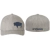 Wyoming State Flag FlexFit Hat – Heather Grey