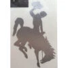 Wyoming Cowboys 6″ Bucking Horse Decal – Chrome