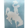 Wyoming Cowboys 12″ Bucking Horse Decal – White
