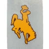 Wyoming Cowboys 1.7″ Bucking Horse 2 Color Decal – Gold/Brown