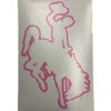 Wyoming Cowboys 12″ Outline Bucking Horse Decal – Pink
