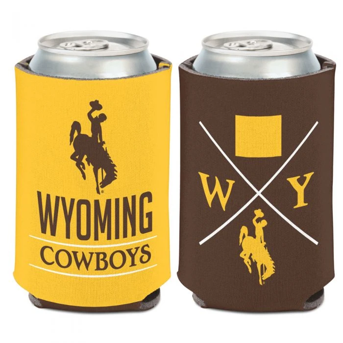 Wyoming Cowboys 12oz Can Cooler – Brown/Gold 1 Wyoming Cowboys 12oz Can Cooler – Brown/Gold