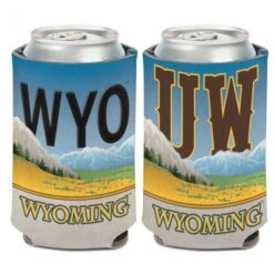 Wyoming Cowboys License Plate Can Cooler