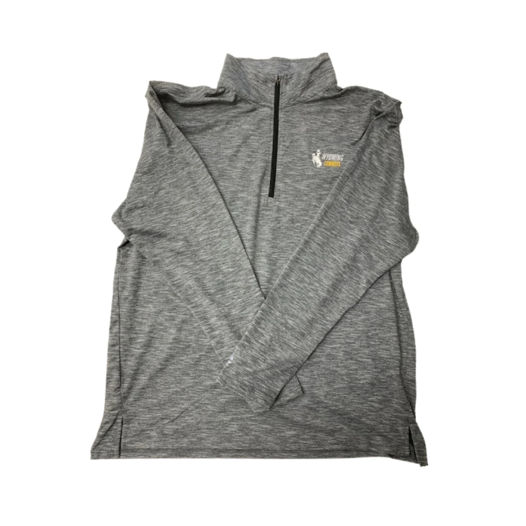 Wyoming Cowboys Champion 1/4 Zip Jacket – Heather Grey