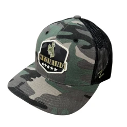 Wyoming Cowboys Pickett Adjustable Hat – Green Camo/Black
