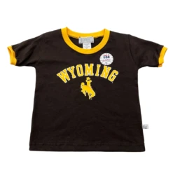 Wyoming Cowboys Infant Ringer Tee – Brown/Gold