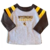 Wyoming Cowboys Infant Raglan L/S Tee – Grey/Brown/Gold