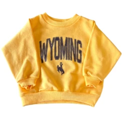 Wyoming Cowboys Infant Crewneck – Gold