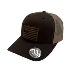 Wyoming State Flag Leather Patch Hat – Brown/Khaki