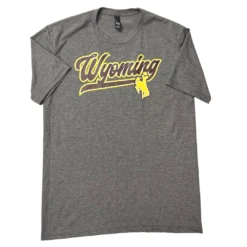 Wyoming Cowboys Retro Tail S/S Tee – Grey Frost