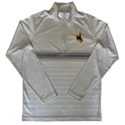 Wyoming Cowboys Bullseye Quarter Zip – Grey