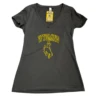 Wyoming Cowboys Women’s S/S V-neck Tee – Dark Grey