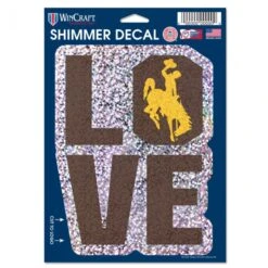Wyoming Cowboys “Love” Shimmer Decal