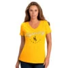 Wyoming Cowboys Women’s Run V-Neck S/S Tee – Gold