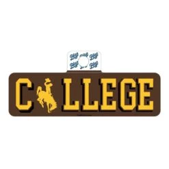 Wyoming Cowboys College Decal – Brown/Gold