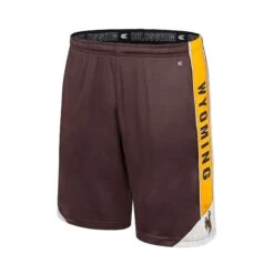 Sport Clothing Shop 17 Wyoming Cowboys Haller Shorts – Brown/Gold/White