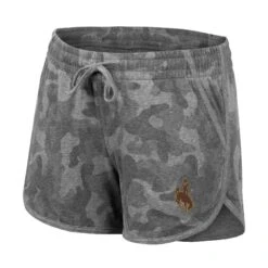 Wyoming Cowboys Women’s Camo Shorts – Grey