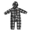 Wyoming Cowboys Infant Polar Fleece Romper – Black Plaid
