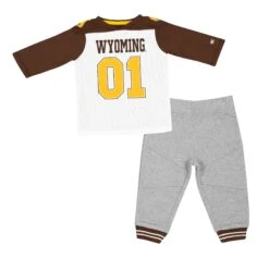 Wyoming Cowboys Toddler Jingtinglers Football Set – Brown/Grey