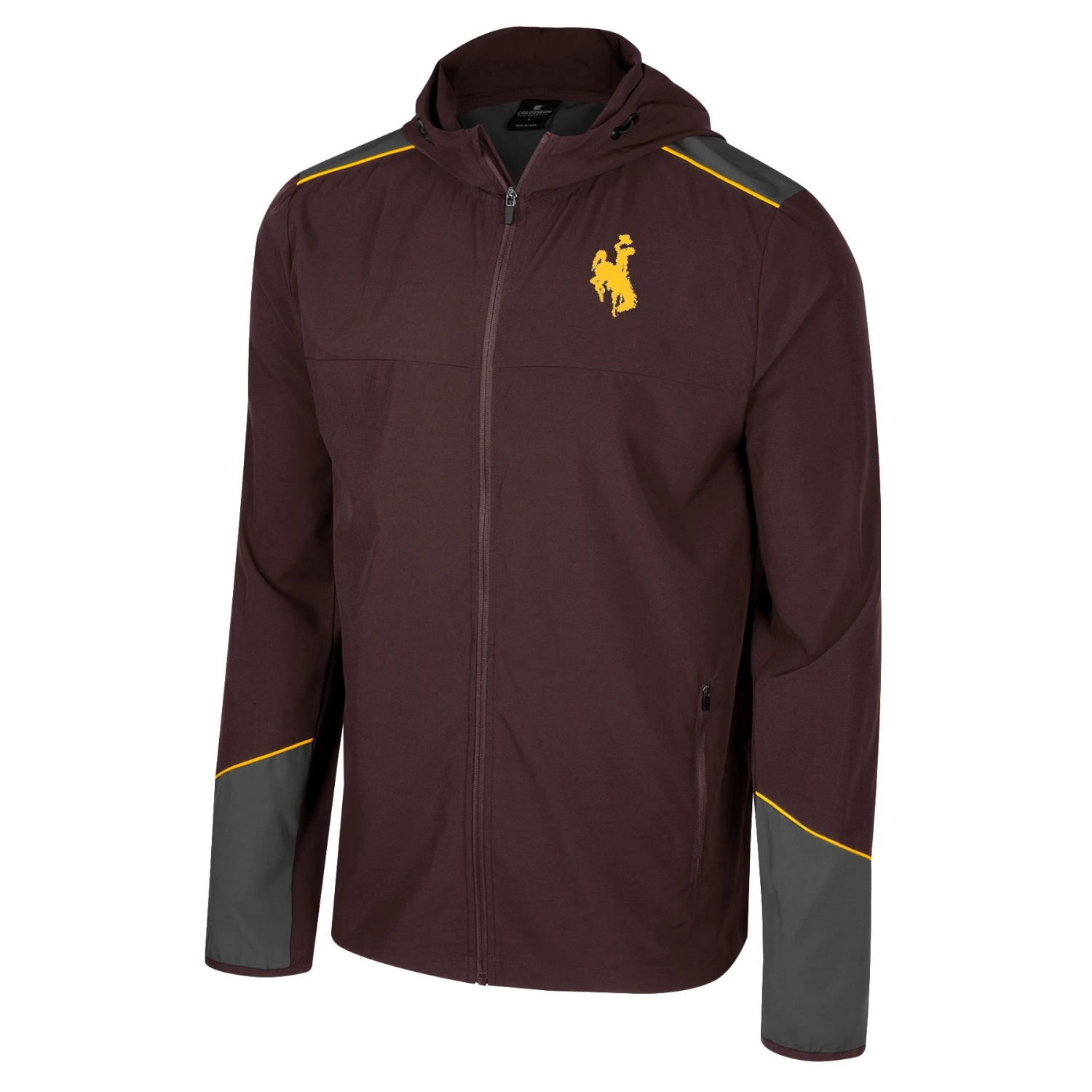 Wyoming Cowboys Vito Full Zip Hood – Brown/Grey