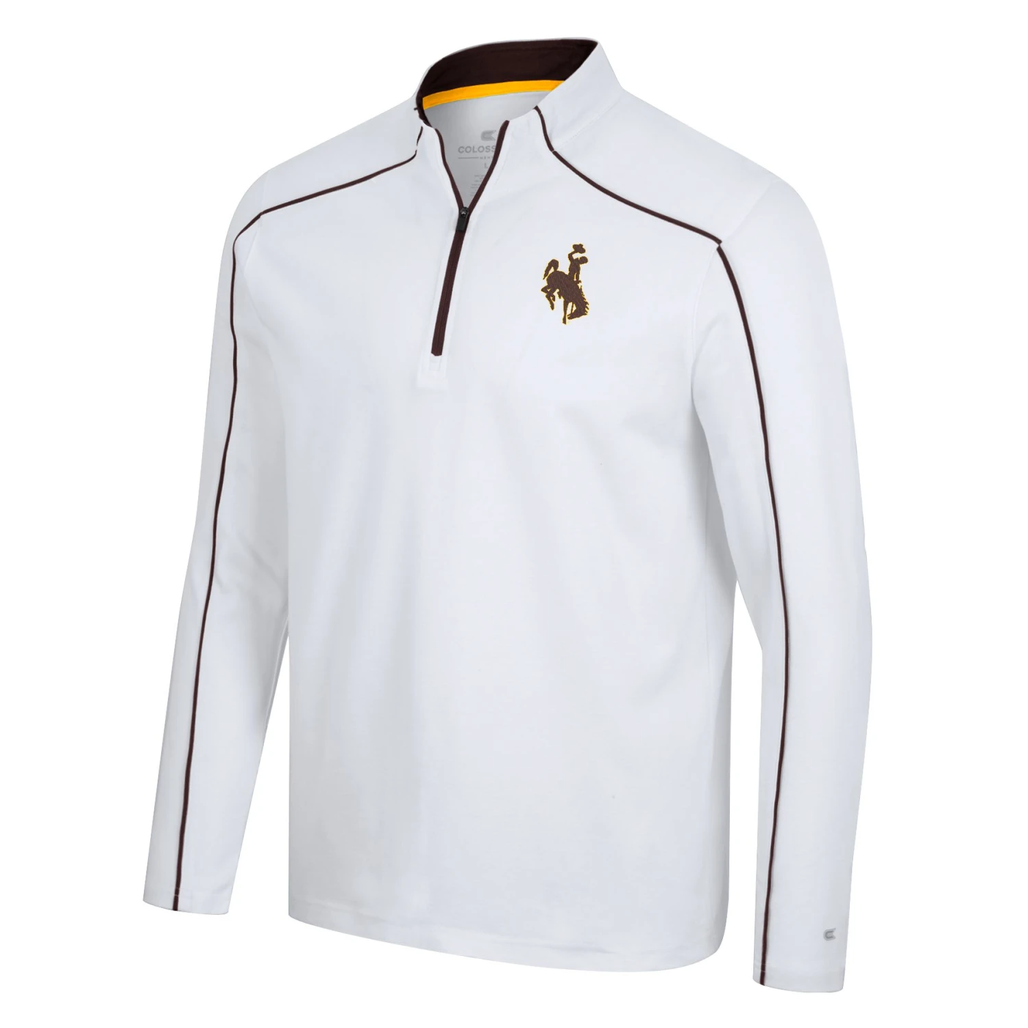 Wyoming Cowboys 1/4 Zip Windshirt – White