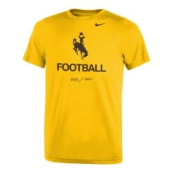 Nike Wyoming Cowboys Performance Youth Football S/S Tee – Gold