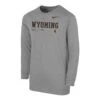 Nike Wyoming Cowboys Youth Performance Blend L/S Tee – Grey