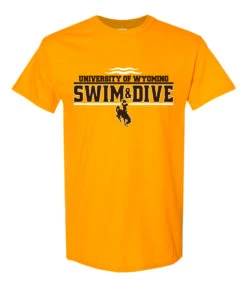 Wyoming Cowboys 2022 Swim & Dive Tee – Gold