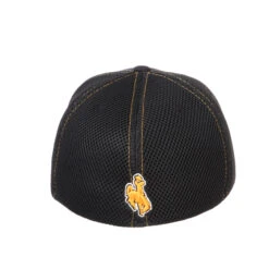 Wyoming Cowboys Alpha FlexFit Hat – Black -Sport Clothing Shop WYOAPM0010 Straight Back scaled 1