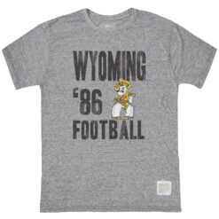 Wyoming Cowboys 86 Football S/S Tee – Grey