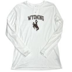 Wyoming Cowboys Women’s Arc L/S Tee – White