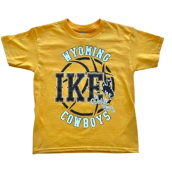 Wyoming Cowboys Graham Ike #33 Youth S/S Tee – Gold