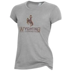 Wyoming Cowboys Women’s Vintage S/S Tee – Smoke Grey