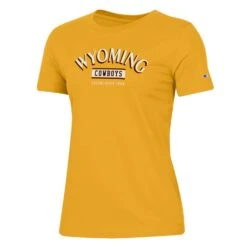 Wyoming Cowboys Women’s 1886 S/S Tee – Gold