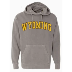 Wyoming Cowboys Distressed Hood – Grey